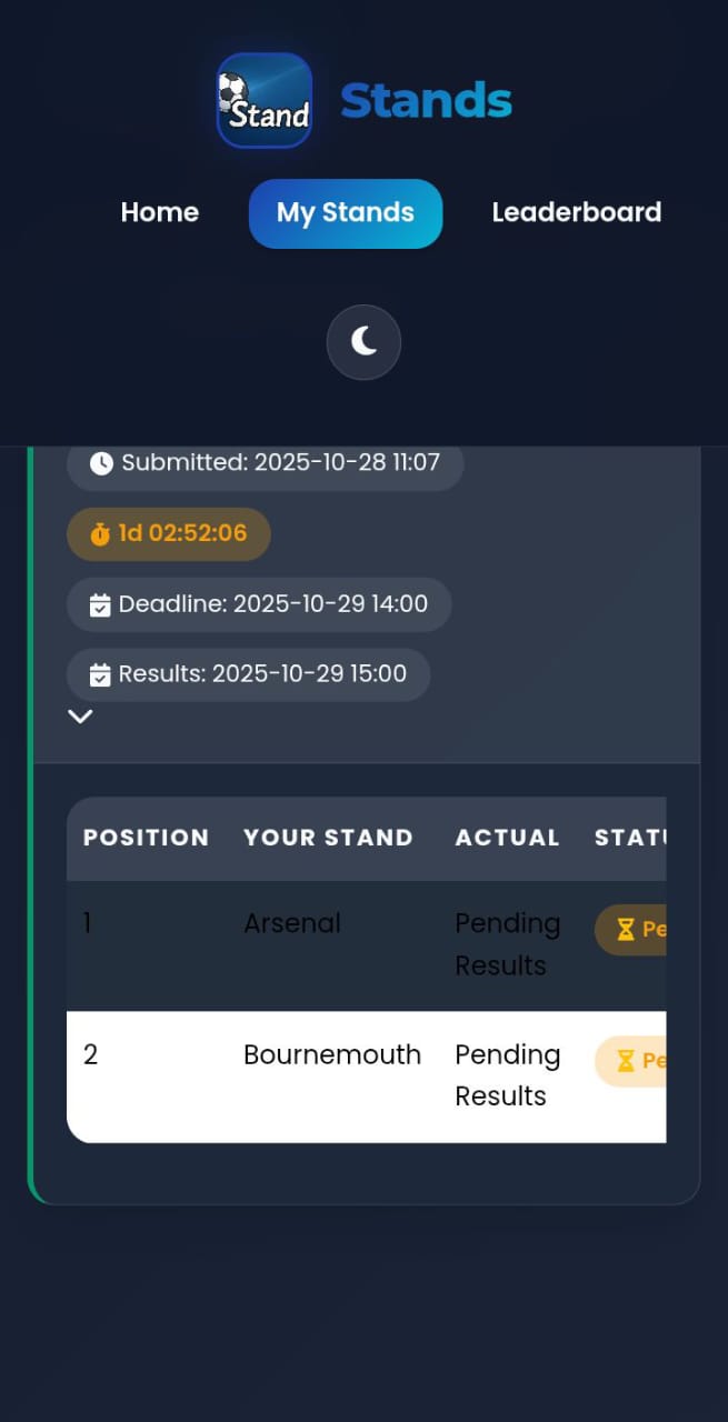 My Standings
